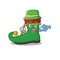 Cartoon character of funny Fishing elf shoes design
