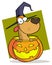 Cartoon character halloween dog