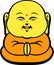 Cartoon Character Happy Buddhist Smile