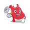 Cartoon character of heart having a megaphone