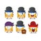 Cartoon character of invitation message with various pirate semoticons