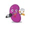 Cartoon character of kidney sing a song with a microphone