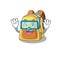 Cartoon character of kids school backpack wearing Diving glasses