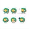 Cartoon character of kids yoyo with various chef emoticons