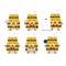 Cartoon character of life vest with various chef emoticons