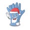 Cartoon character of medical gloves Santa having cute ok finger