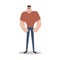 Cartoon character, muscular man,