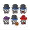 Cartoon character of office copier with various pirates emoticons