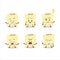 Cartoon character of pale yellow sticky notes with what expression