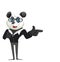 Cartoon Character Panda Pointing, Showing