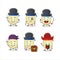 Cartoon character of slice of ambarella with various pirates emoticons