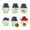Cartoon character of slice of soursop with various pirates emoticons