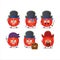 Cartoon character of slice of tomato with various pirates emoticons