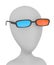 Cartoon character with stereoscopic glasses5