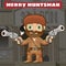 Cartoon character of Wild West - merry huntsman