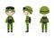 Cartoon character of the worker, soldier, construction worker. The guy in the form of talisman. Worker, builder, soldier