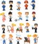 Cartoon characters of different professions,vector