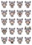 Cartoon characters full set of hippopotamus animal bundles with various emoticons and expressions