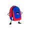 Cartoon cheerful funny school bag character