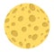 Cartoon cheese moon vector symbol icon design.
