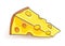 Cartoon cheese slice