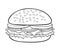 Cartoon cheeseburger illustration