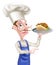 Cartoon Chef With Shawarma Kebab