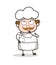 Cartoon Chef Thinking Face Vector Illustration