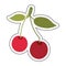 Cartoon cherry berry nutrition icon