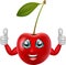 Cartoon cherry giving thumbs up.