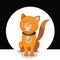 Cartoon Cheshire orange smiling cat