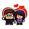 Cartoon Chibi Male and Female