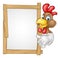 Cartoon Chicken Rooster Sign