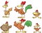 Cartoon chickens