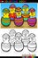 Cartoon chicks in easter eggs coloring page