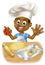 Cartoon Child Chef Baking