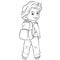 Cartoon child Going to School