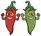 Cartoon chili peppers