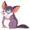 Cartoon chinchilla animal