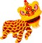 Cartoon Chinese lion dancing