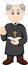 Cartoon christian priest