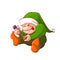 Cartoon christmas elf or dwarf