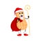 Cartoon Christmas peanut nut Santa Claus character