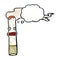 cartoon cigarette with thought bubble