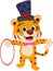 Cartoon circus tiger