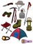 Cartoon climb equipment icon