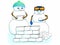 Cartoon Clip Art Children Snowman Building Snow Fort House Winter Scene School