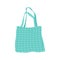 Cartoon Clothe Female Green Bag. Vector