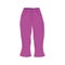 Cartoon Clothe Female Purple Jeans. Vector