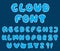 Cartoon cloud font